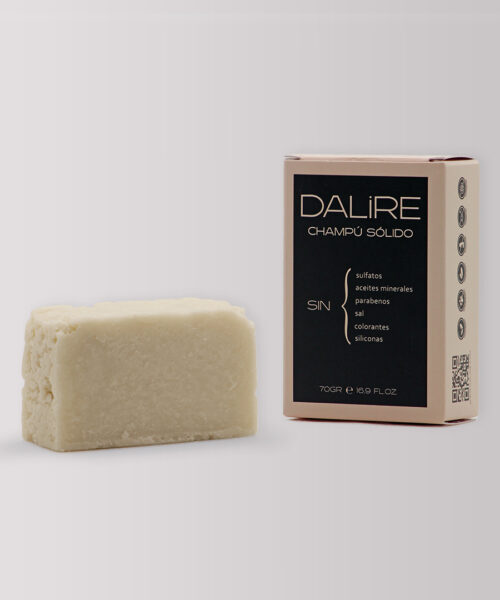 Champú Sólido Dalire 70gr. Sin sulfatos, sin parabenos, sin sal, sin toxicos.