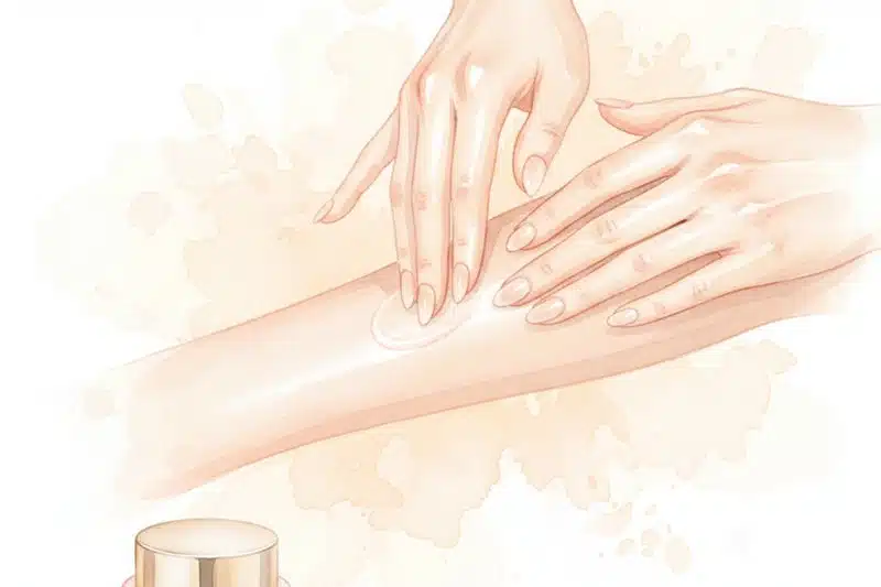Ilustracion acuarela sobre 8 Tratamientos que Funcionan para la Flacidez Facial