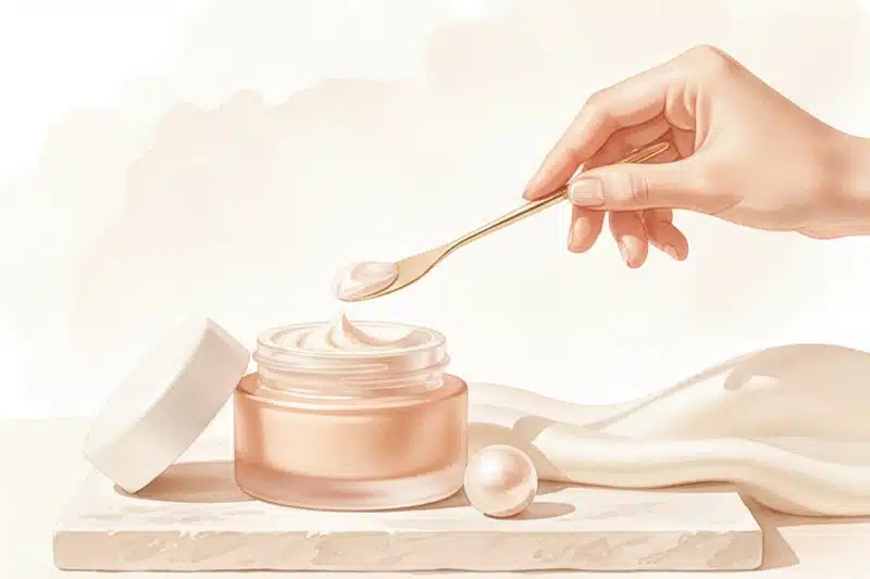 Ilustracion acuarela sobre 5. Tratamientos inyectables de volumización y bioestimulación