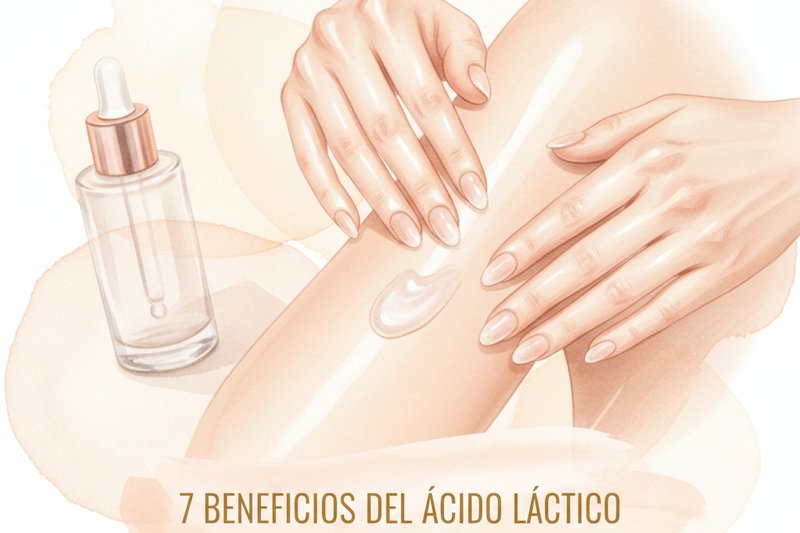 Ilustracion acuarela sobre Ácido láctico: 5 beneficios que lo convierten en un favorito para el c
