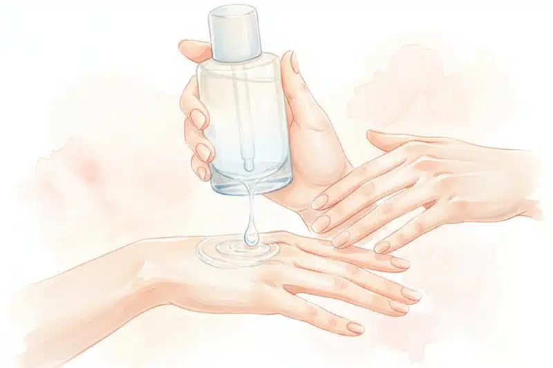 Ilustracion acuarela sobre Rutina de Skincare Anti-Estrés: Proteger mientras Tratas