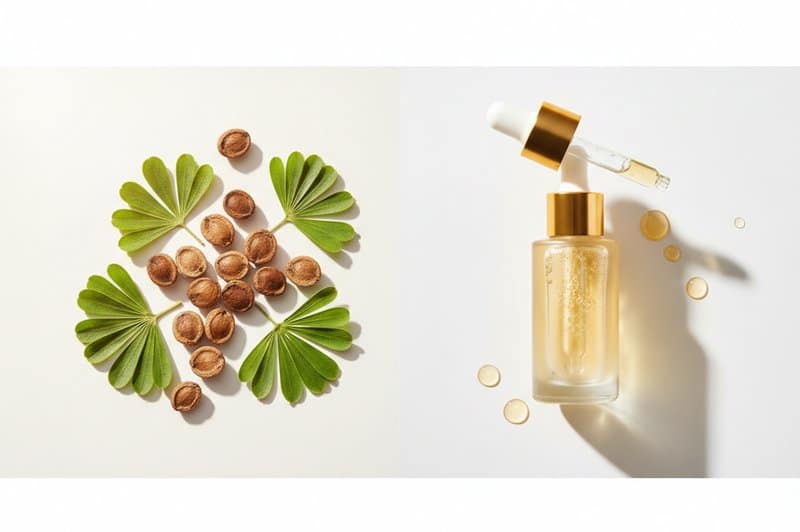 Bakuchiol vs Retinol: planta babchi y sérum cosmético