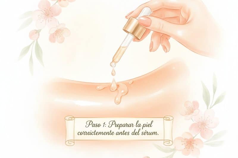 Ilustracion acuarela sobre ¿Cómo se aplica el serum? Guía paso a paso