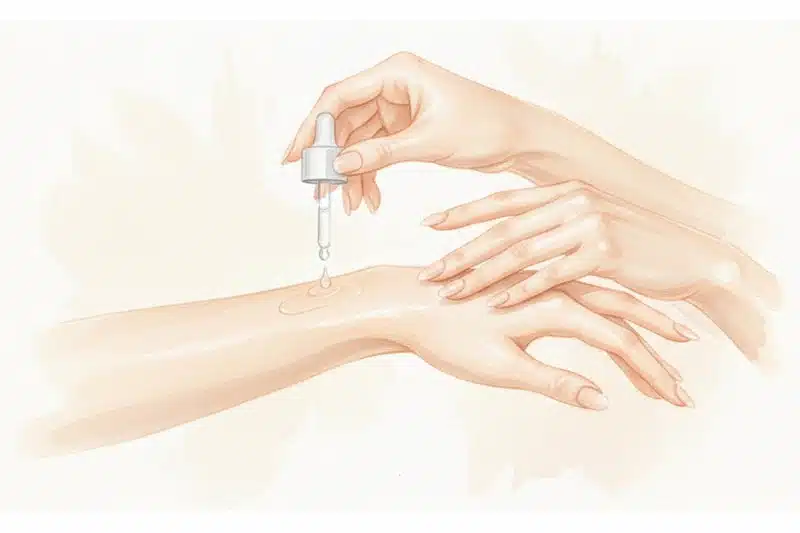 Ilustracion acuarela sobre ¿Qué es un astringente y en qué se diferencia del tónico?