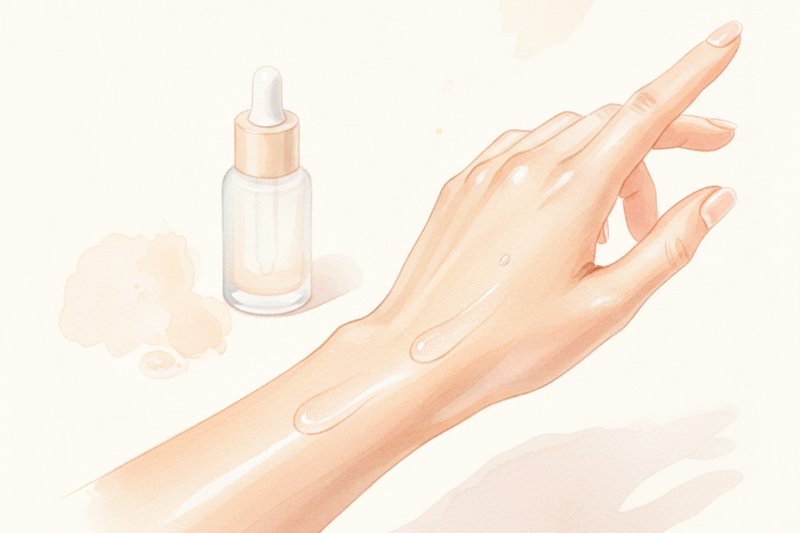 Ilustracion acuarela sobre Cómo aplicar el sérum antimanchas paso a paso