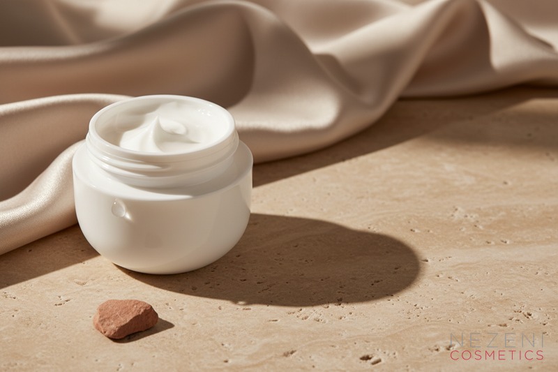 Crema hidratante facial en frasco de porcelana — blog Nezeni Cosmetics
